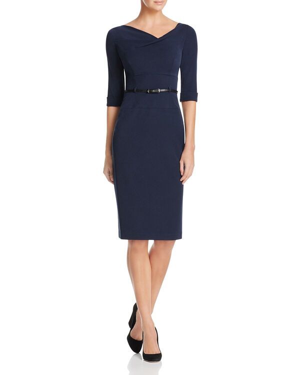 ブラックハロ レディース トップス ワンピース Black Halo Belted Sheath Dress Eclipse