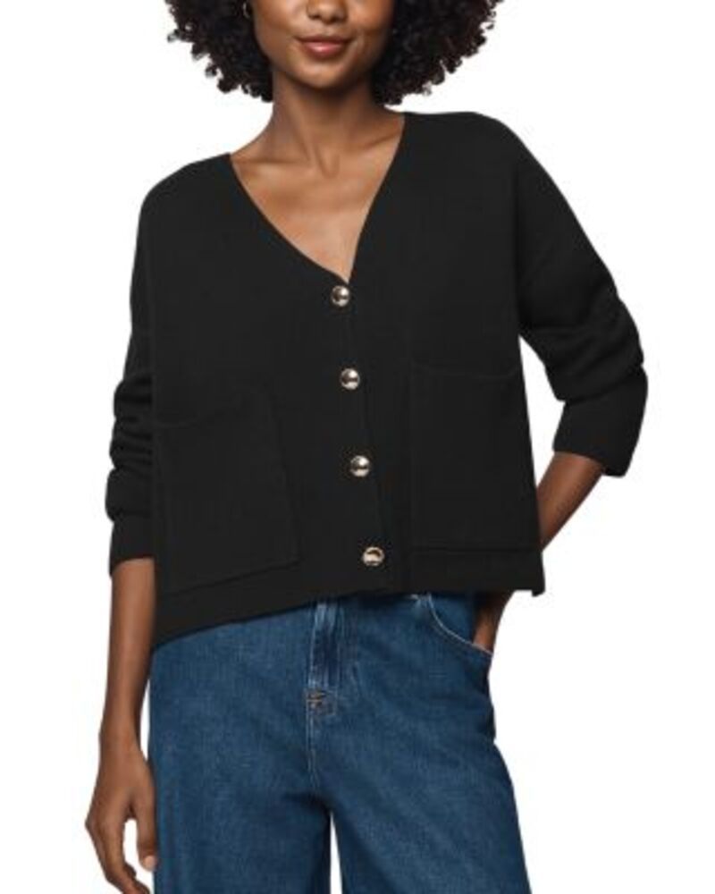 スプレンディット レディース アウター カーディガン クロップド Splendid Libby Cropped Cardigan Black ブラック