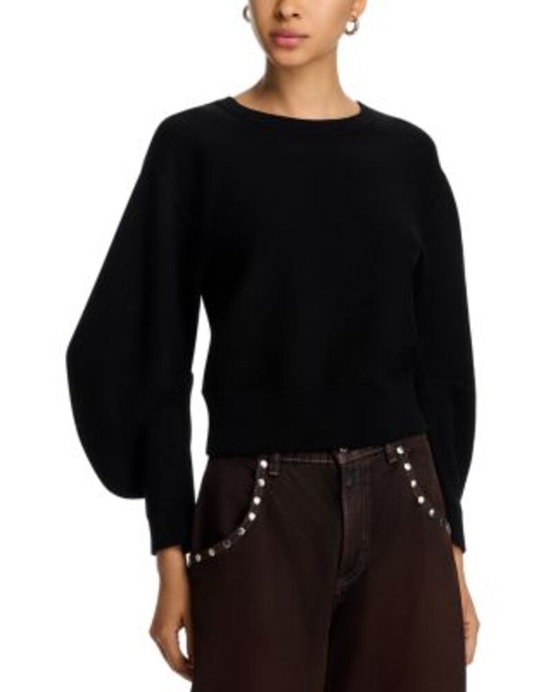 スティーブ マデン レディース アウター ニット・セーター バルーンスリーブ STEVE MADDEN Rosina Balloon Sleeve Sweater Black ブラック