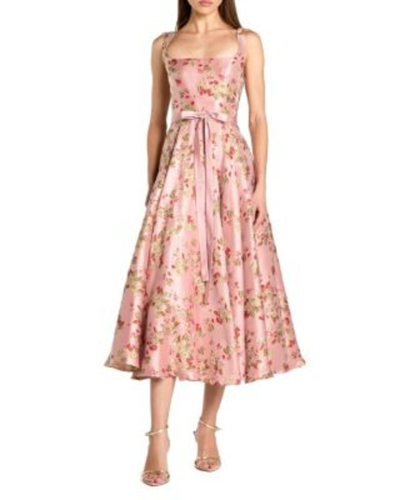 マックダガル レディース トップス ワンピース A ライン ミディ ノースリーブ Mac Duggal Sleeveless Brocade A Line Midi Dress Pink Multi ピンク