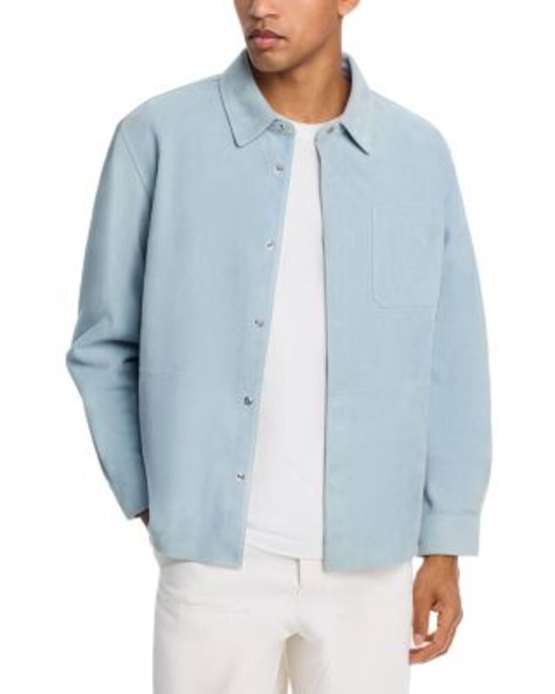フレーム メンズ トップス シャツ スエード FRAME Suede Shirt Exclusive Pale Blue ブルー