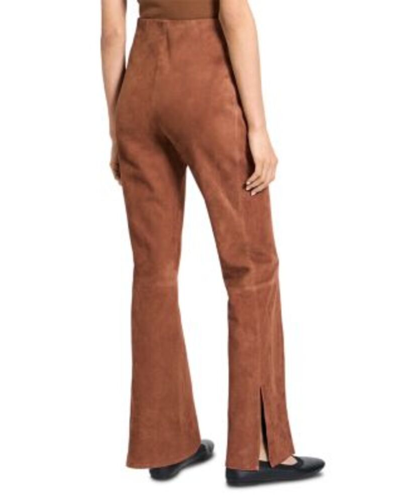 セオリー レディース ボトムス カジュアルパンツ スエード Theory Suede Slit Hem Pants Caramel セオリー レディース ボトムス カジュアルパンツ スエード Theory Suede Slit Hem Pants Caramel