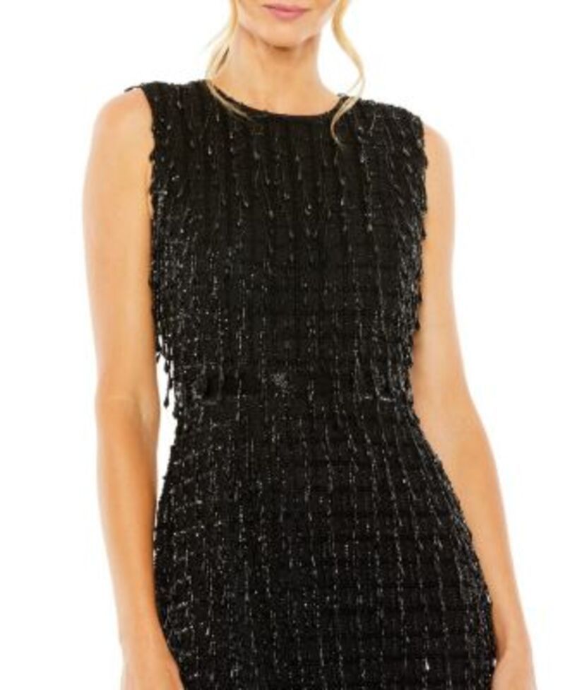 マックダガル レディース トップス ワンピース ハイネック ミニ ノースリーブ Mac Duggal Sleeveless High Neck Beaded Mini Sheath Dress Black ブラック マックダガル レディース トップス ワンピース ハイネック ミニ ノースリーブ Mac Duggal Sleeveless High Neck Beaded Mini Sheath Dress Black ブラック