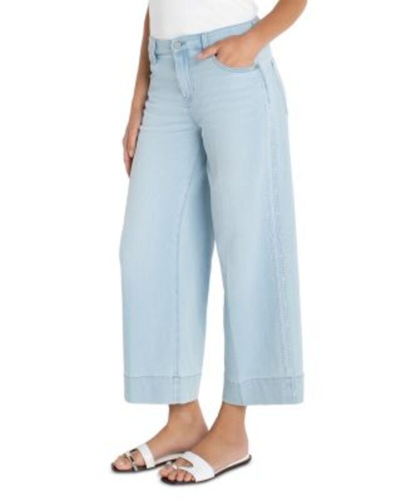 リヴァプール ロサンゼルス レディース ボトムス デニムパンツ ワイドレッグ ジーンズ Liverpoolos Angelestride Crop Wide Leg Jeans in Marine Flowers Marine Flowers リヴァプール ロサンゼルス レディース ボトムス デニムパンツ ワイドレッグ ジーンズ Liverpoolos Angelestride Crop Wide Leg Jeans in Marine Flowers Marine Flowers