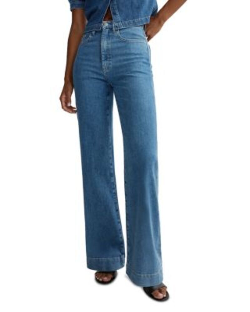 ディーエル 1961 レディース ボトムス デニムパンツ ワイドレッグ ジーンズ DL1961 Karmine High Rise Refined Wide Leg Jeans in Terra Blue ブルー