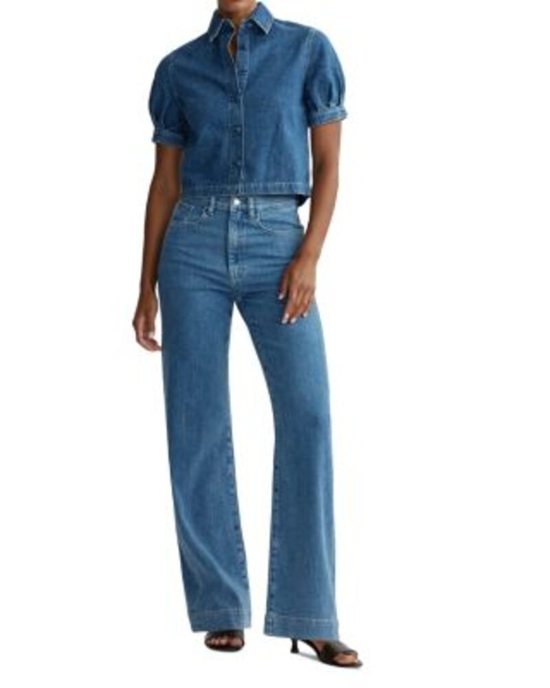 ディーエル 1961 レディース ボトムス デニムパンツ ワイドレッグ ジーンズ DL1961 Karmine High Rise Refined Wide Leg Jeans in Terra Blue ブルー ディーエル 1961 レディース ボトムス デニムパンツ ワイドレッグ ジーンズ DL1961 Karmine High Rise Refined Wide Leg Jeans in Terra Blue ブルー