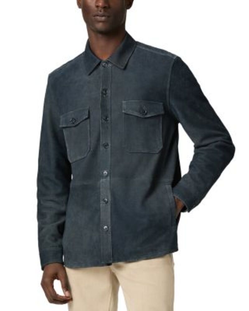 ペイジ メンズ アウター ジャケット・ブルゾン スエード PAIGE Peyman Suede Jacket Dark Navy ネイビー
