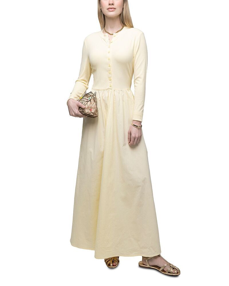 ポイント レディース トップス ワンピース Point Mixed Media Dress Butter