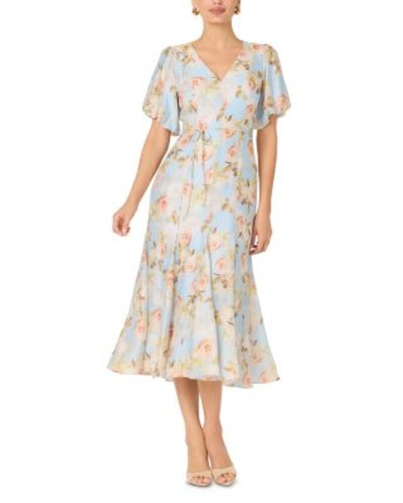 アストール レディース トップス ワンピース Vネック ASTR the Labelavena V Neck Dress Blue Floral ブルー