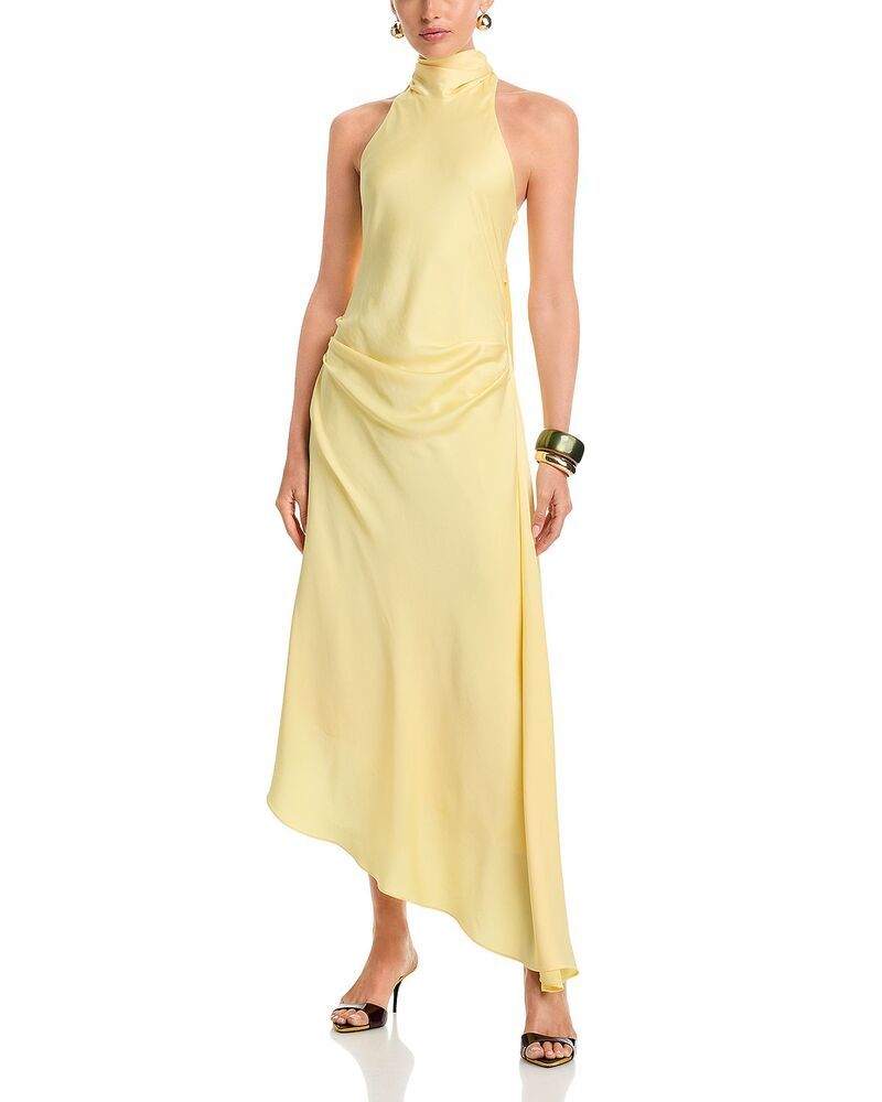 シムカイ レディース トップス ワンピース ミディ サテン SIMKHAI Monica Satin Midi Dress Buttercream