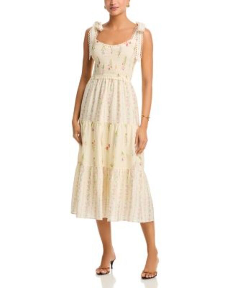 ムーンリバー レディース トップス ワンピース ティアード ミディ Moon River Tiered Midi Dress Pink Multi ピンク