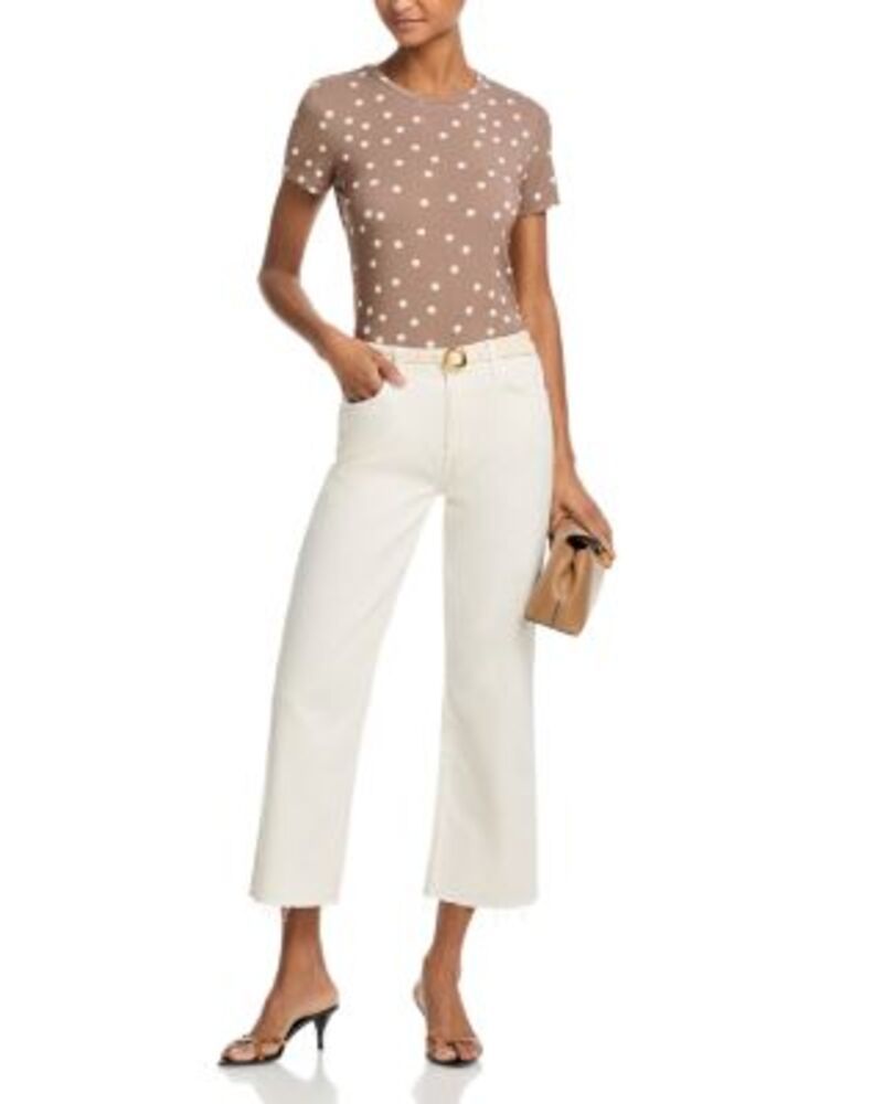 ラジャンス レディース ボトムス デニムパンツ ワイドレッグ ジーンズ LAGENCE Wanda High Rise Crop Wide Leg Jeans in Light Ecru Light Ecru エクリュ