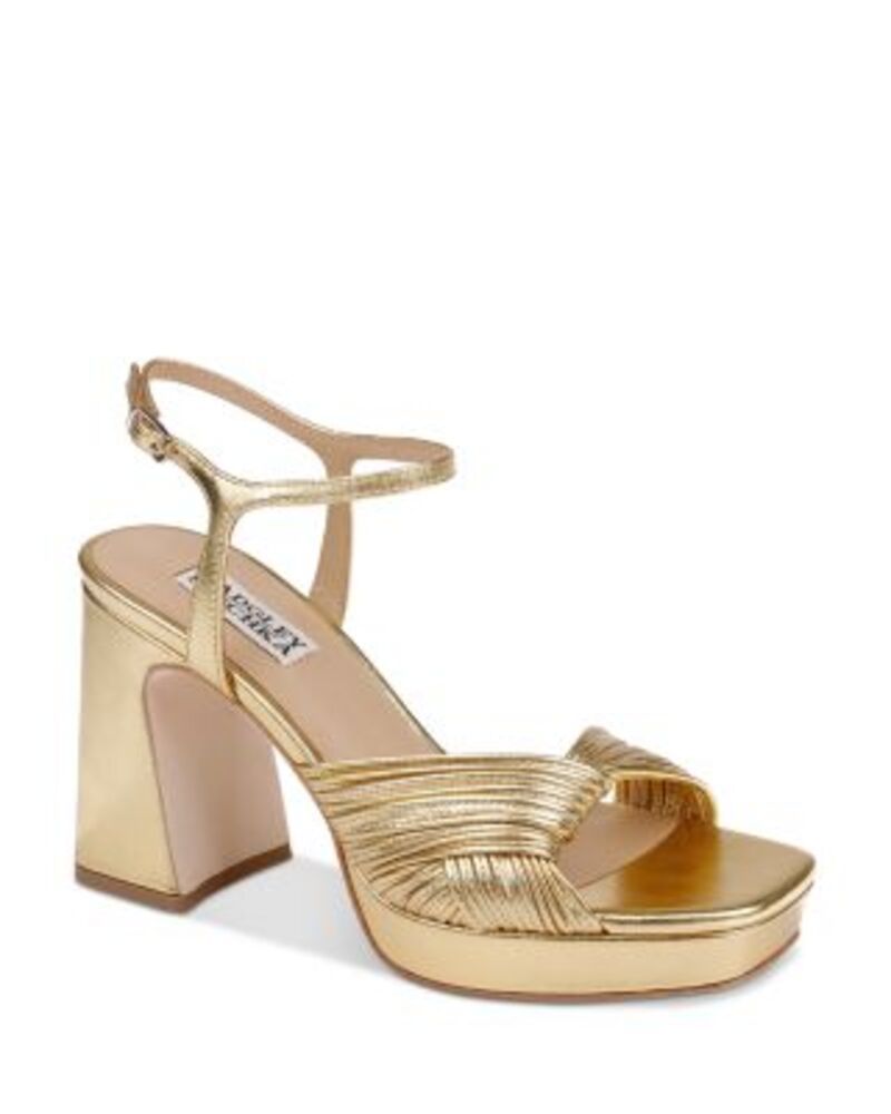 バッジェリーミシュカ レディース シューズ サンダル プラットフォーム Badgley Mischka Womens Winslet Platform Sandals Gold Metallic ゴールド