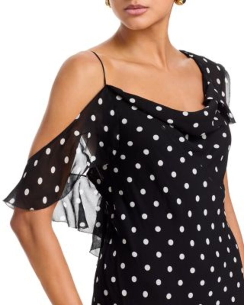 セルフ・ポートレイト レディース トップス ワンピース ドット柄 ジョーゼット ドット SelfPortrait Polka Dot Georgette Dress Black ブラック セルフ・ポートレイト レディース トップス ワンピース ドット柄 ジョーゼット ドット SelfPortrait Polka Dot Georgette Dress Black ブラック