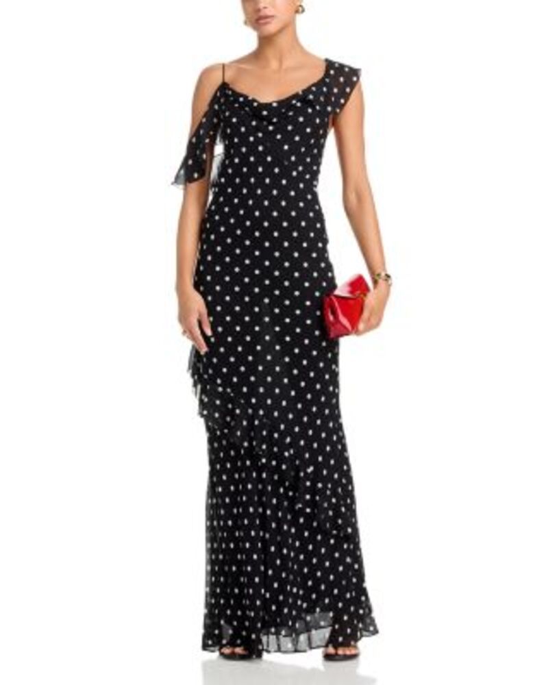 セルフ・ポートレイト レディース トップス ワンピース ドット柄 ジョーゼット ドット SelfPortrait Polka Dot Georgette Dress Black ブラック セルフ・ポートレイト レディース トップス ワンピース ドット柄 ジョーゼット ドット SelfPortrait Polka Dot Georgette Dress Black ブラック