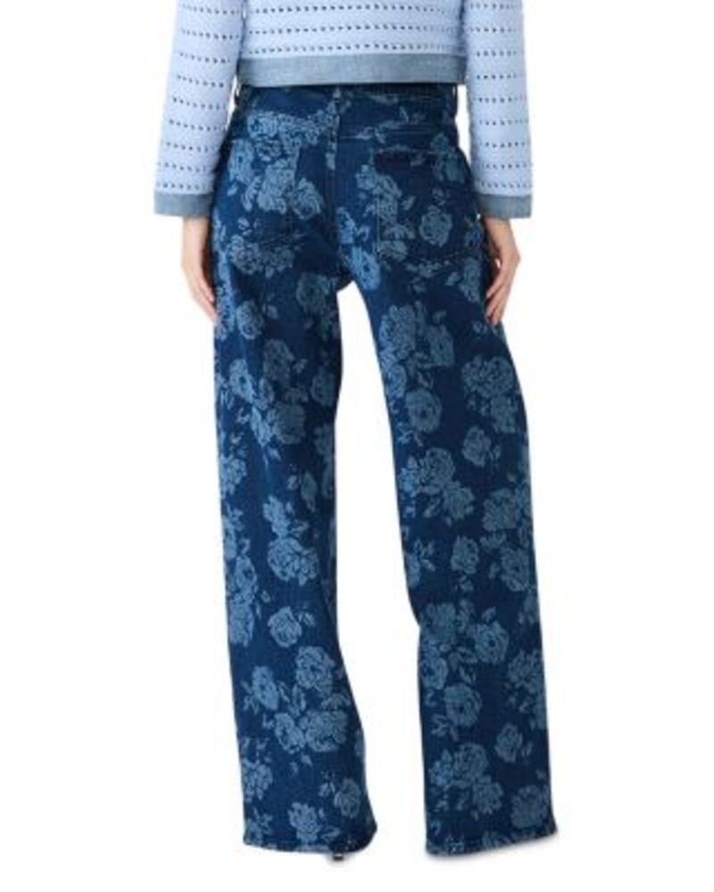スティーブ マデン レディース ボトムス デニムパンツ プリント ジーンズ STEVE MADDEN Jaxon Printed High Rise Relaxed Barrel Jeans in Rose Frost Rose Frost