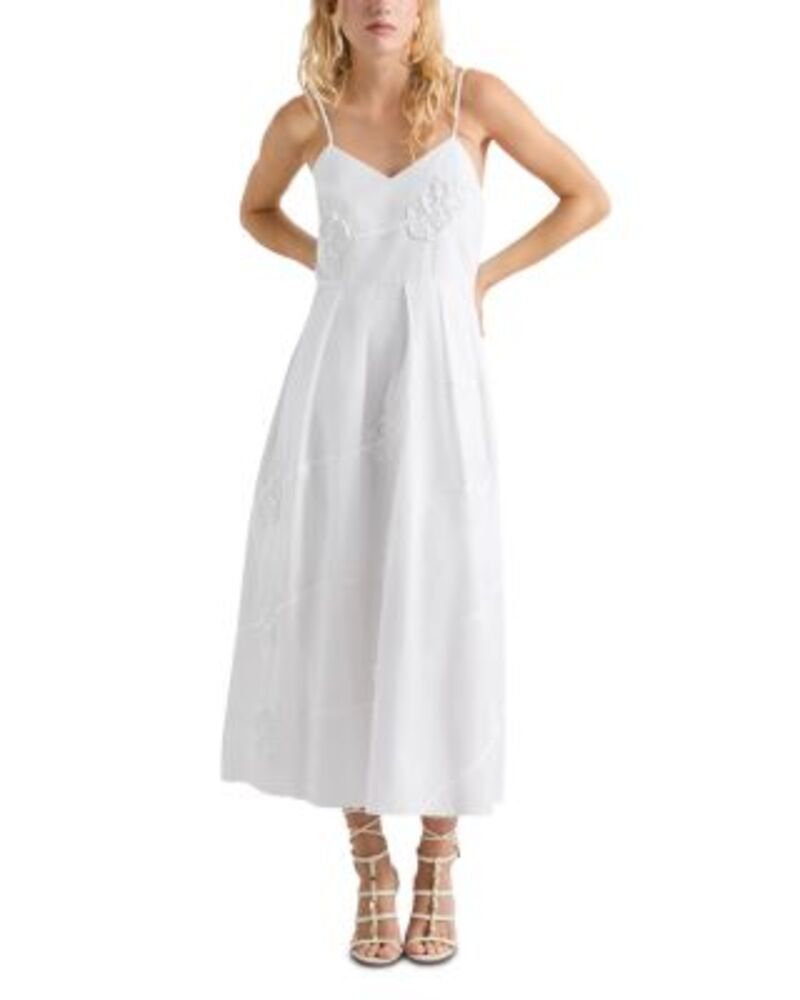 マレーラ レディース トップス ワンピース コットン 刺繍 Marella Fiorembroidered Cotton Poplin Dress White ホワイト