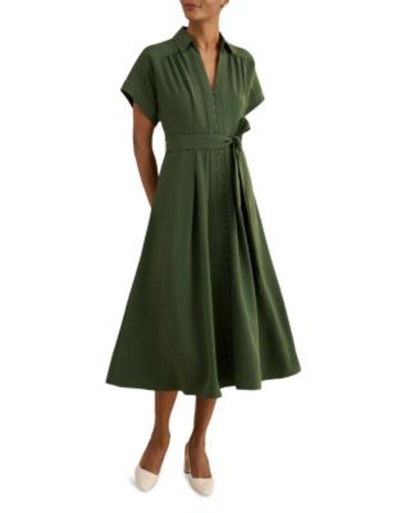 ホッブスロンドン レディース トップス ワンピース HOBBS LONDON Limited Collection Woodall Dress Olive Greeb オリーブ