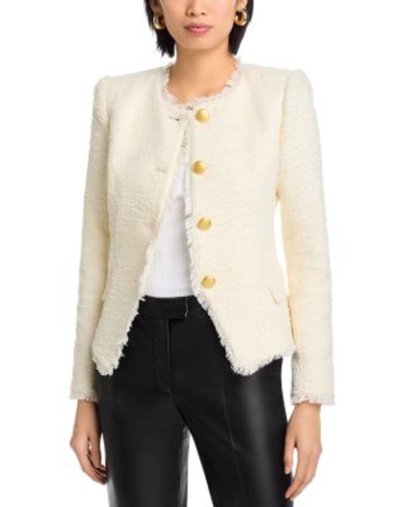 ラジャンス レディース アウター ジャケット・ブルゾン ブレザー LAGENCE L AGENCE Nerina Collarlesstructured Blazer Ivory アイボリー