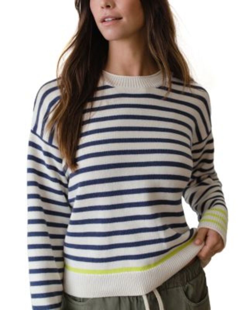 マリーン レイヤー レディース アウター ニット・セーター Marine Layer Suki Rollneck Sweater Navy Stripe ネイビー