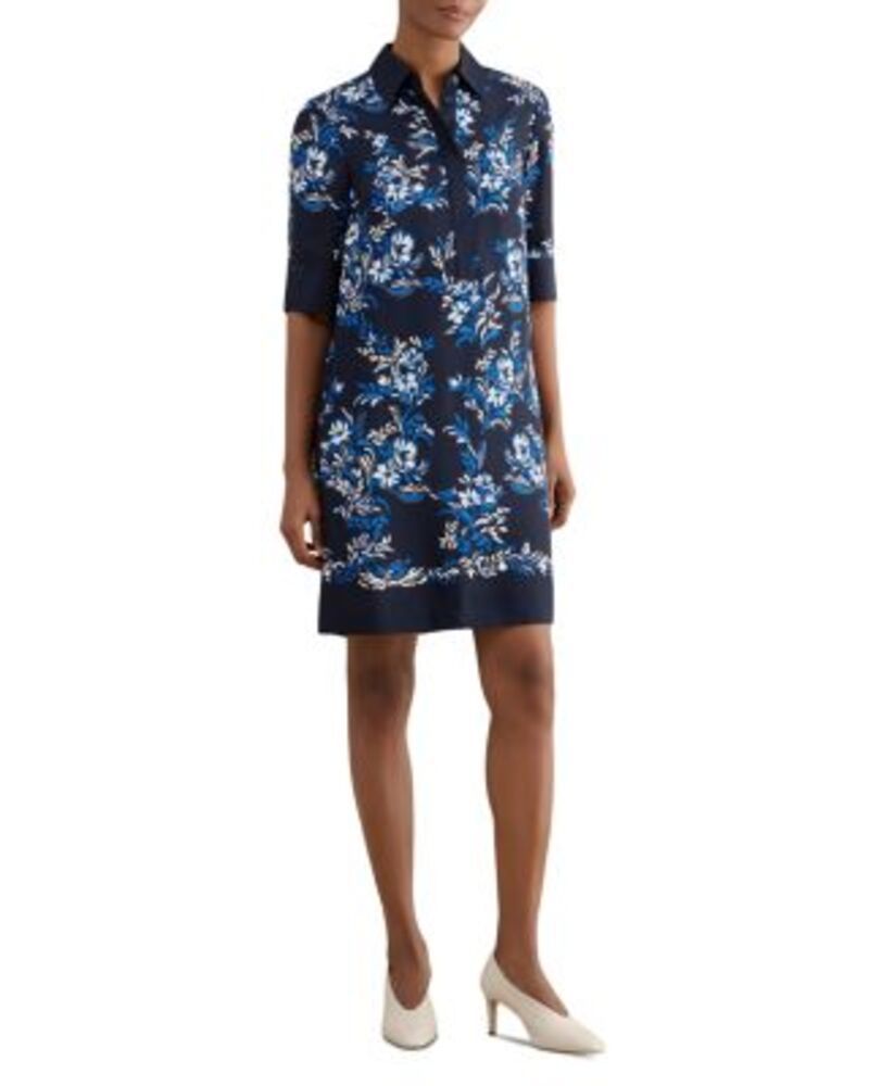 ホッブスロンドン レディース トップス ワンピース プリント HOBBS LONDON Marciella Printed Tunic Dress Navy Multi ネイビー