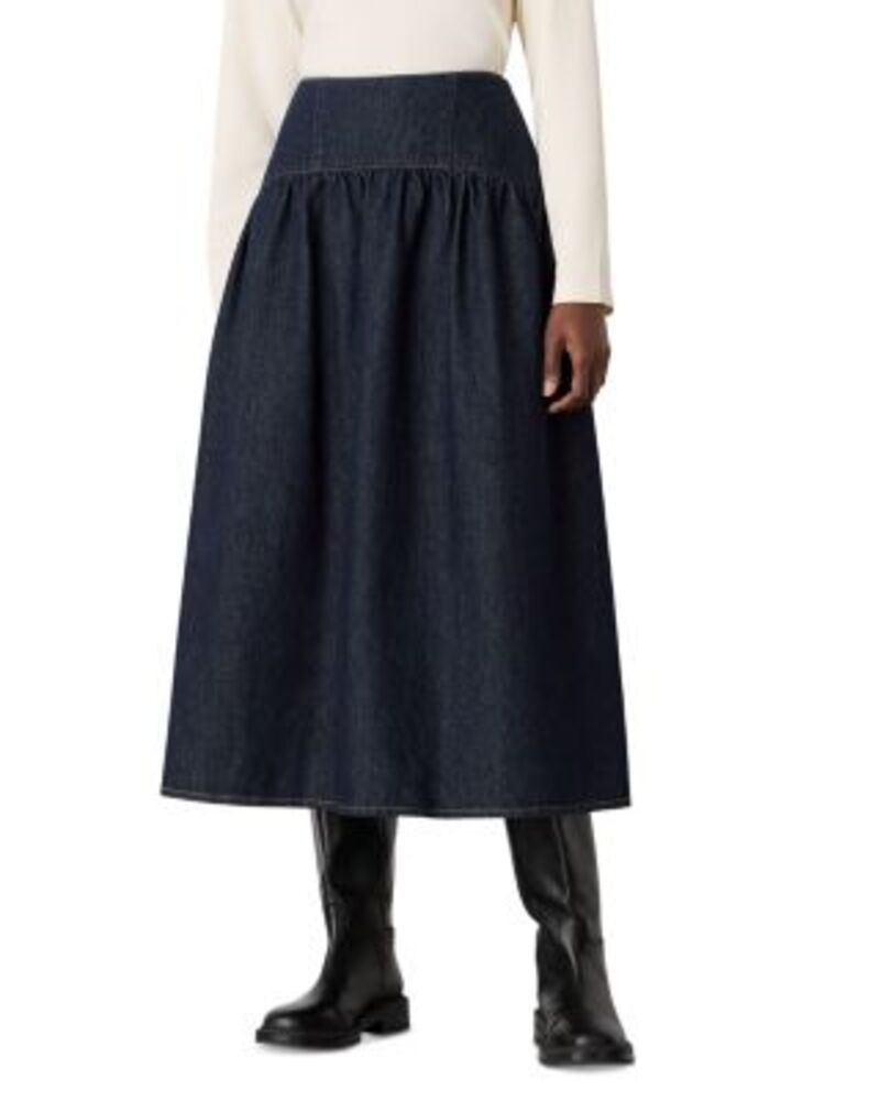 ホイッスルズ レディース ボトムスカート ミディ Whistles Waisted Midi Skirt Denim デニム