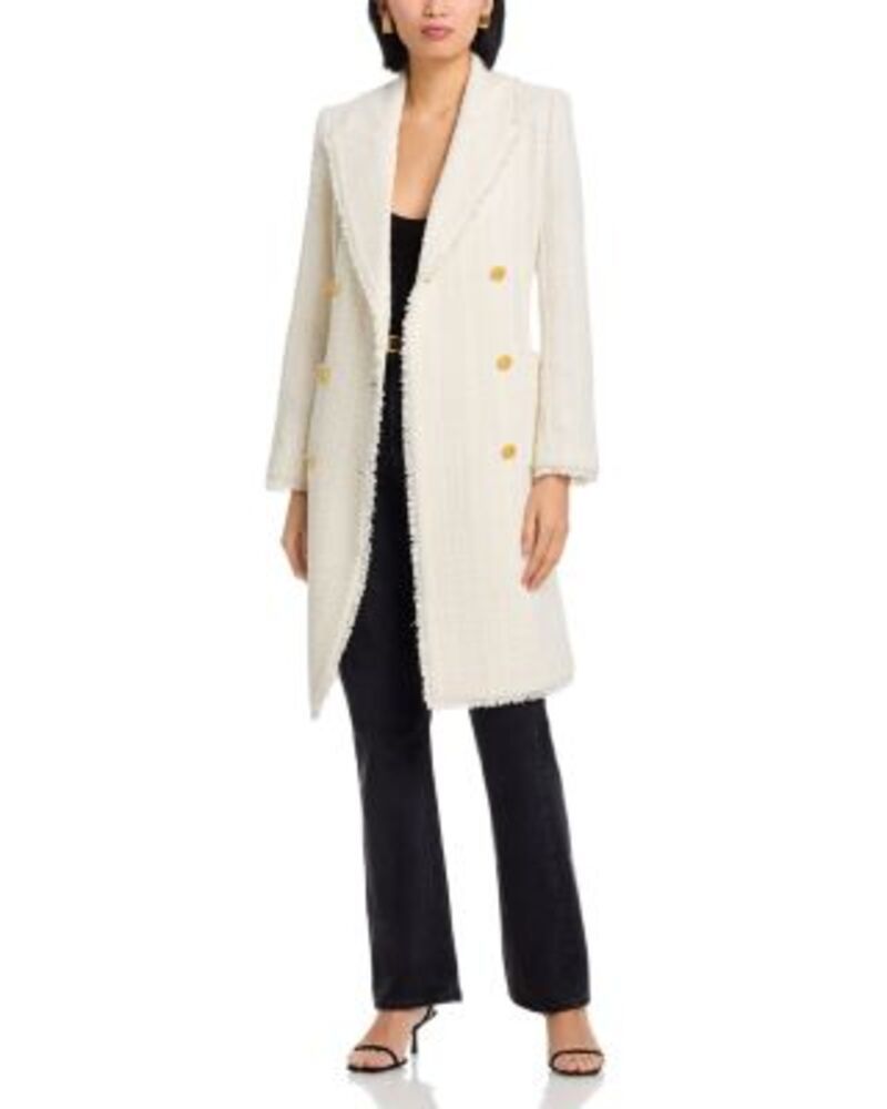 ラジャンス レディース アウター コート ツイード LAGENCE L AGENCE Cooper Tweed Coat Vintage White ホワイト