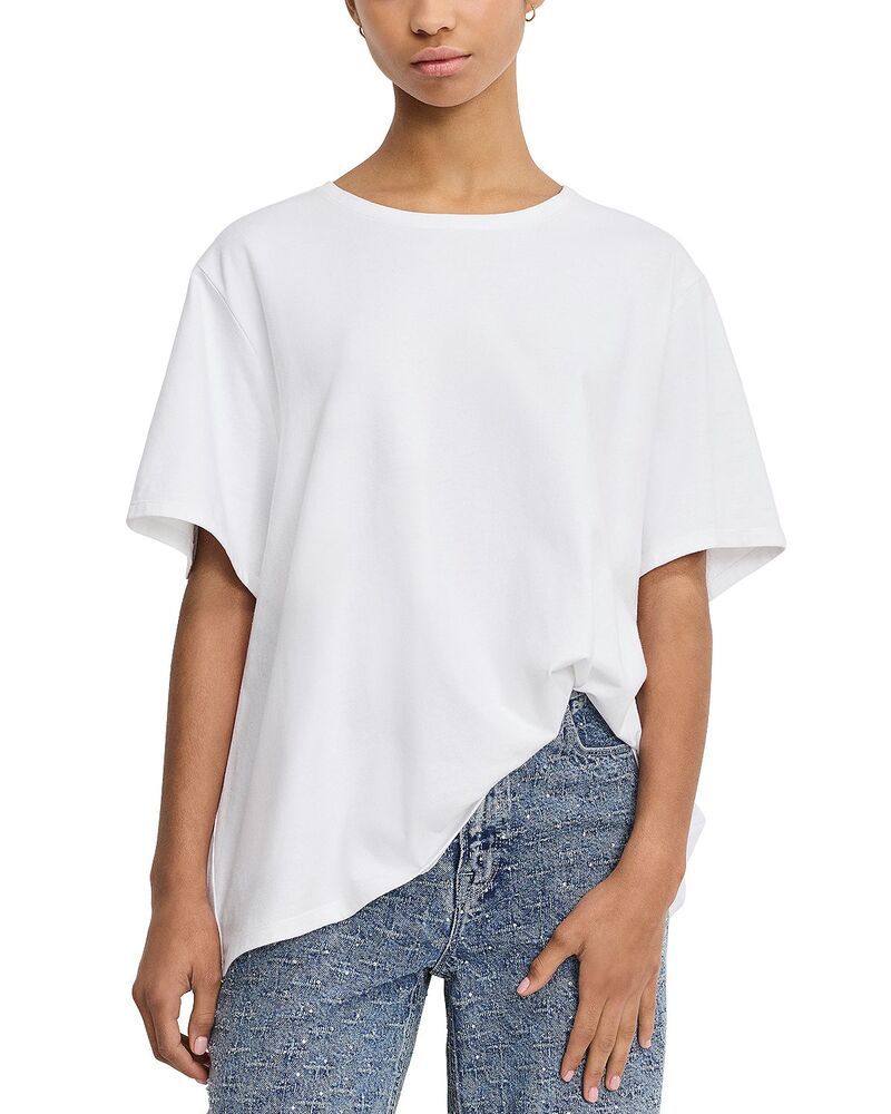 グッドアメリカン レディース トップス Tシャツ Good American Oversized Tee White001