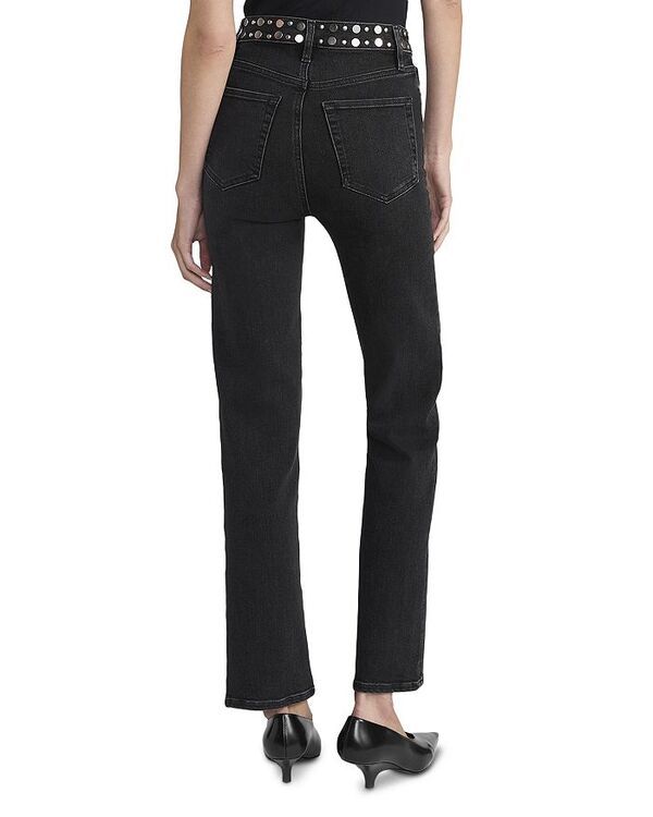 フレーム レディース ボトムス デニムパンツ ジーンズ FRAME Le Sleek Straight High Rise Studded Jeans in Meteor Meteor