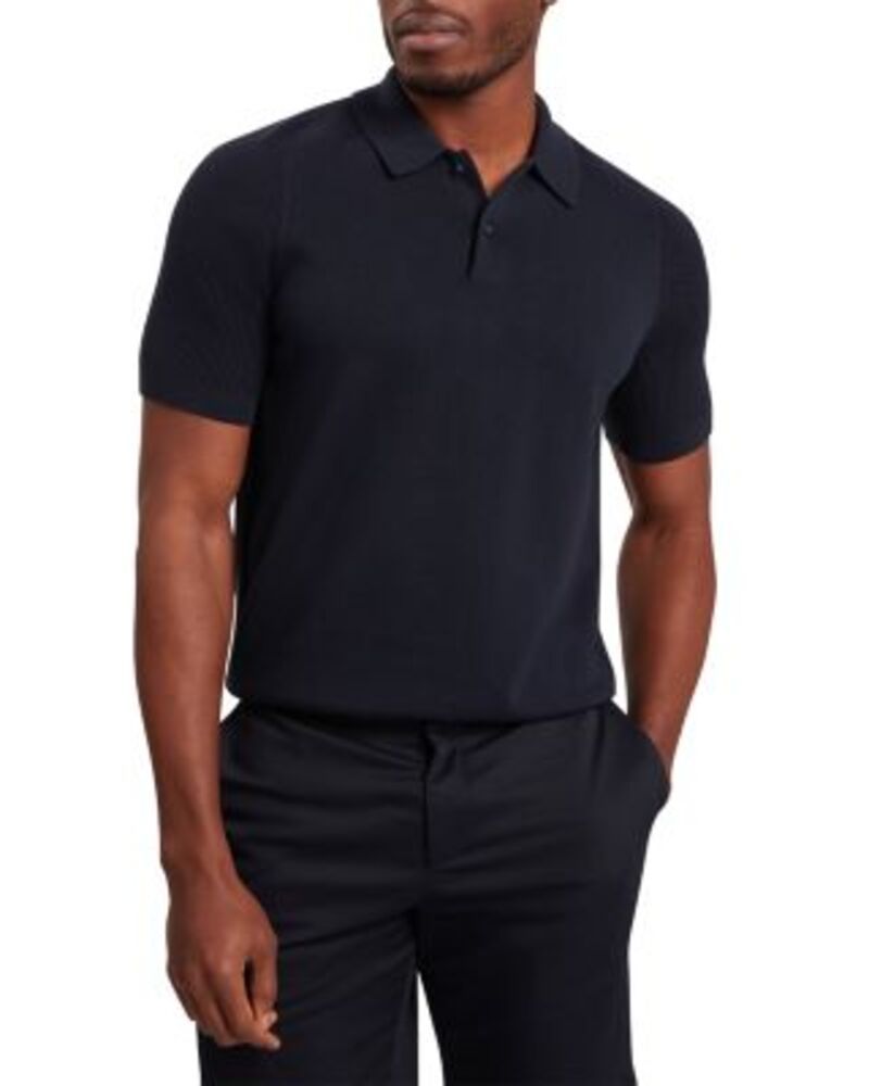 テッドベーカー メンズ トップス ポロシャツ リブ Ted Baker Otiso Ribbed Raglan Sleeve Polo Navy ネイビー
