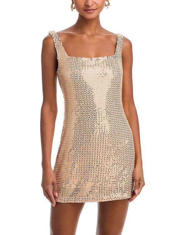 レイミー ブルック レディース トップス ワンピース スパンコール Ramy Brook Andrea Sequinned Dress Gold Beaded Mesh ゴールド