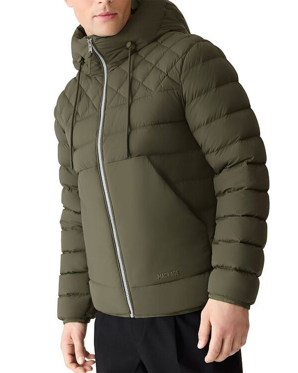 マッカージュ レディース アウター ジャケット・ブルゾン キルティング ダウン ジャケット Mackage Bergen Quilted Hooded Down Jacket Light Military