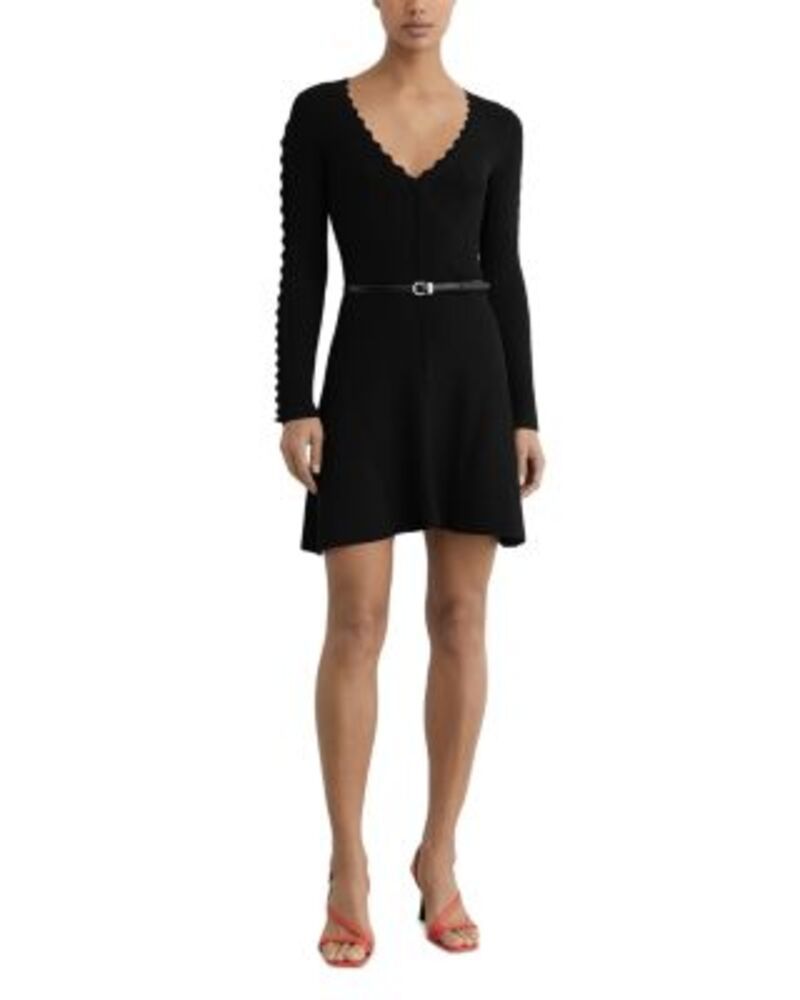 レイス レディース トップス ワンピース ミニ REISS Orla Scalloped Minidress Black ブラック レイス レディース トップス ワンピース ミニ REISS Orla Scalloped Minidress Black ブラック