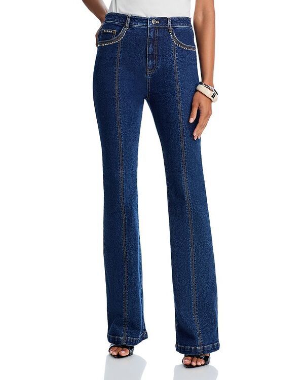 サンク セプト レディース ボトムス デニムパンツ ジーンズ Cinq Sept Studded Single Heart Shailene High Rise Jeans in OceaneSilver OceaneSilver シルバー