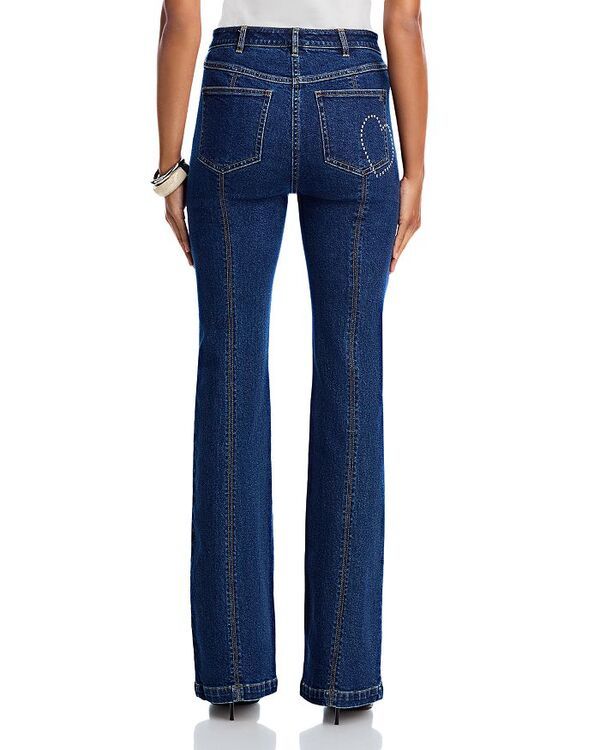 サンク セプト レディース ボトムス デニムパンツ ジーンズ Cinq Sept Studded Single Heart Shailene High Rise Jeans in OceaneSilver OceaneSilver シルバー