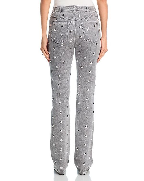 サンク セプト レディース ボトムス デニムパンツ デニム ジーンズ Cinq Sept Sammy Studded HighRise Denim Jeans in LuneSilver LuneSilver シルバー サンク セプト レディース ボトムス デニムパンツ デニム ジーンズ Cinq Sept Sammy Studded HighRise Denim Jeans in LuneSilver LuneSilver シルバー