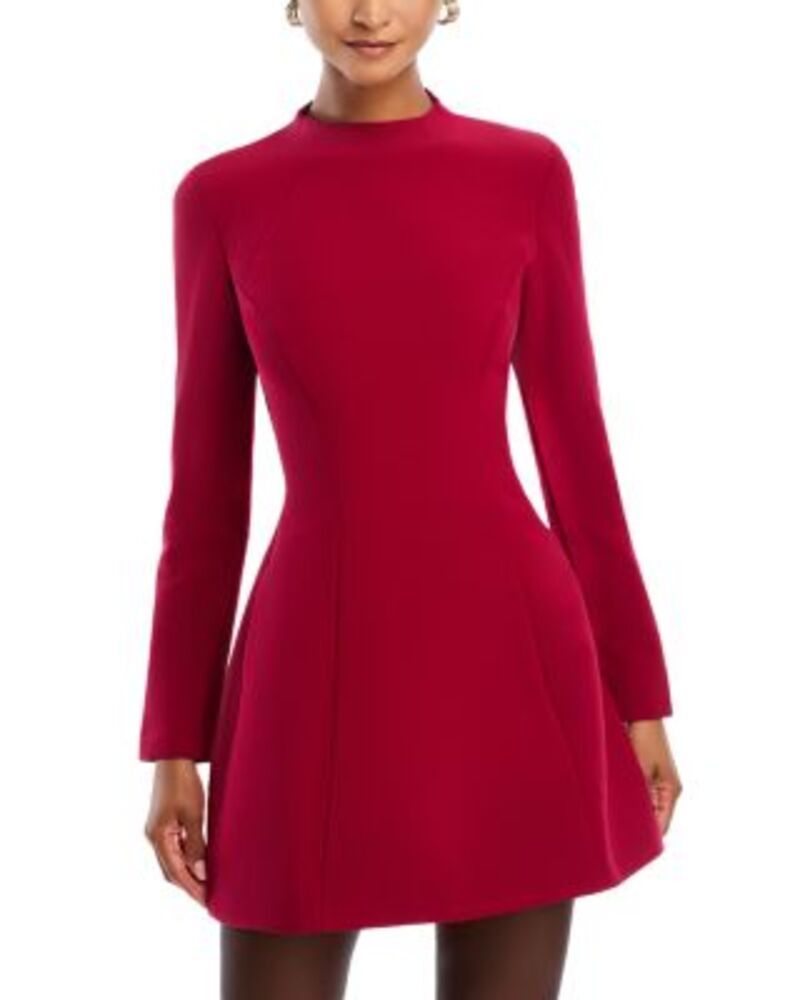 バードット レディース トップス ワンピース ミニ Bardot Delphi Long Sleeve Mini Dress Burgundy バーガンディ