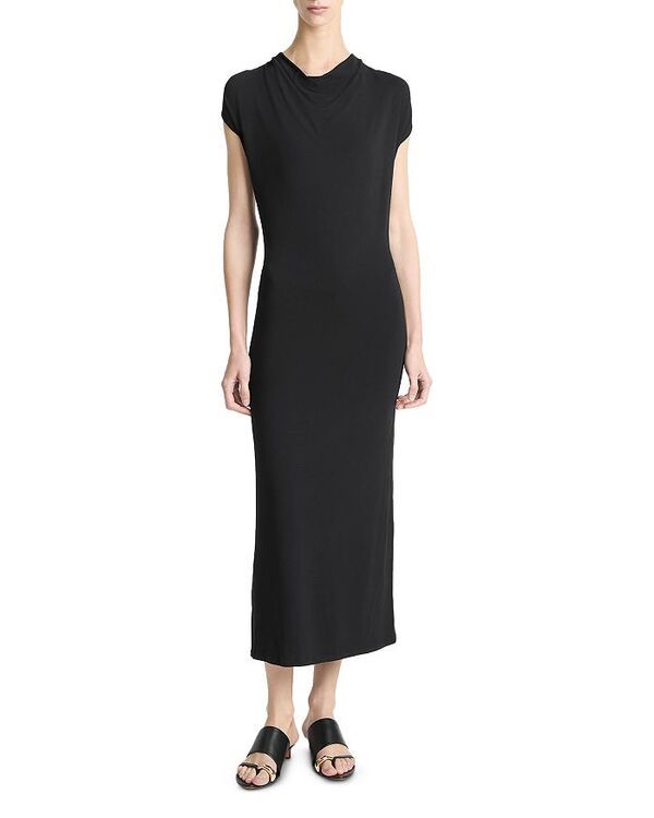 ヴィンス レディース トップス ワンピース Vince Cowl Neck Dress Black ブラック