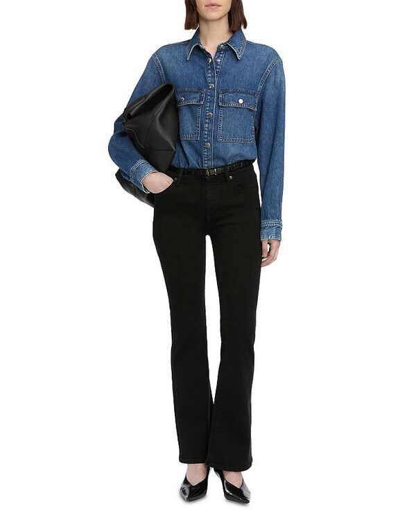 フレーム レディース ボトムス デニムパンツ ジーンズ FRAME The Icon High Rise Flare Jeans Black ブラック
