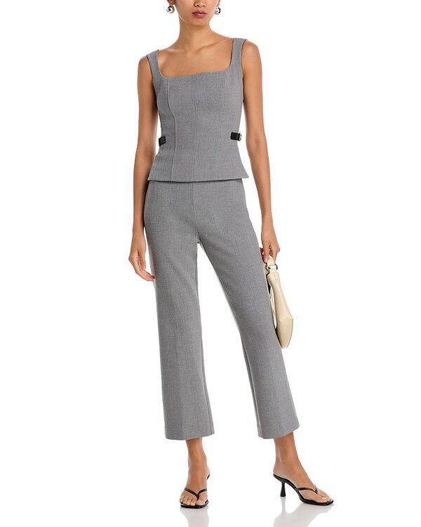 シムカイ レディース ボトムス カジュアルパンツ ストレート パンツ SIMKHAI Mackenzie Straight Leg Pants Granite