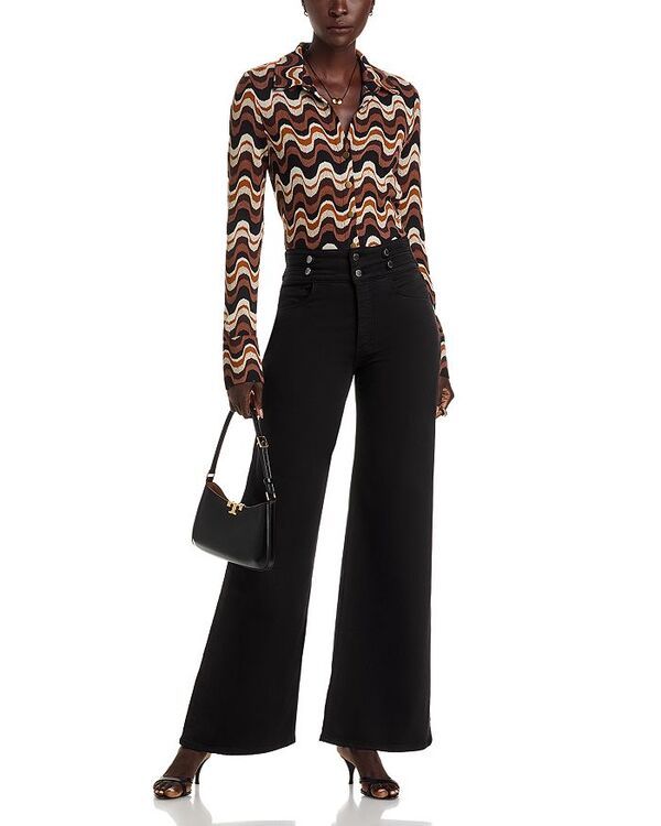 レイミー ブルック レディース ボトムス デニムパンツ ワイドレッグ ジーンズ Ramy Brook Liv High Rise Wide Leg Jeans Black ブラック