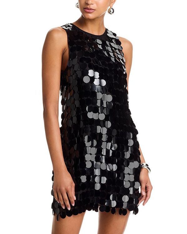 レイミー ブルック レディース トップス ワンピース ミニワンピース ミニ スパンコール Ramy Brook Roxanna Sequin Mini Dress Black Pail ブラック