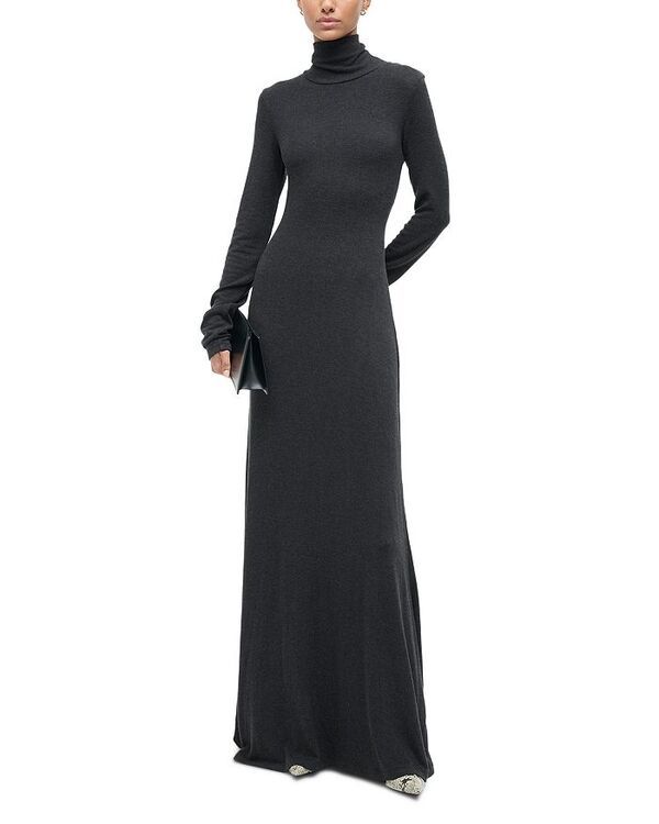 スタウド レディース トップス ワンピース STAUD Vanya Dress Charcoal チャコール