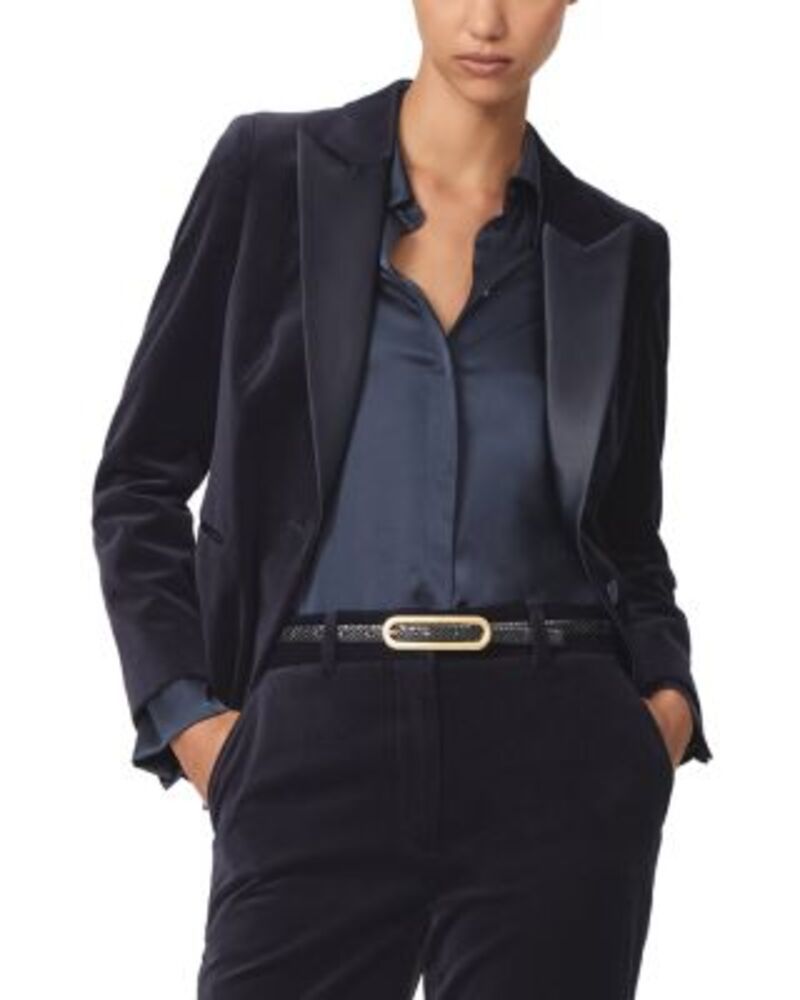 レイス レディース アウター ジャケット・ブルゾン プチ ブレザー REISS Petites Verda Blazer Navy ネイビー