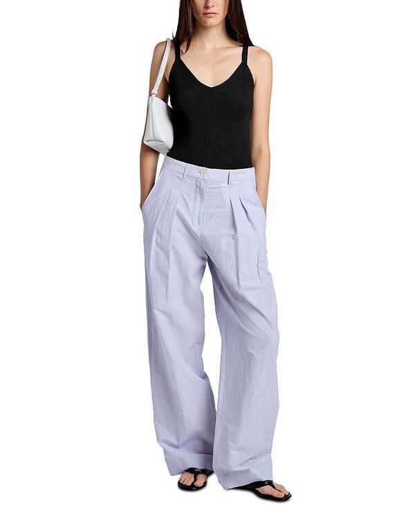 プロエンザ スクーラー レディース トップス シャツ リネン Proenza Schouler White Label The Eleanor Pant in Linen Shirting Light Oxford Melange