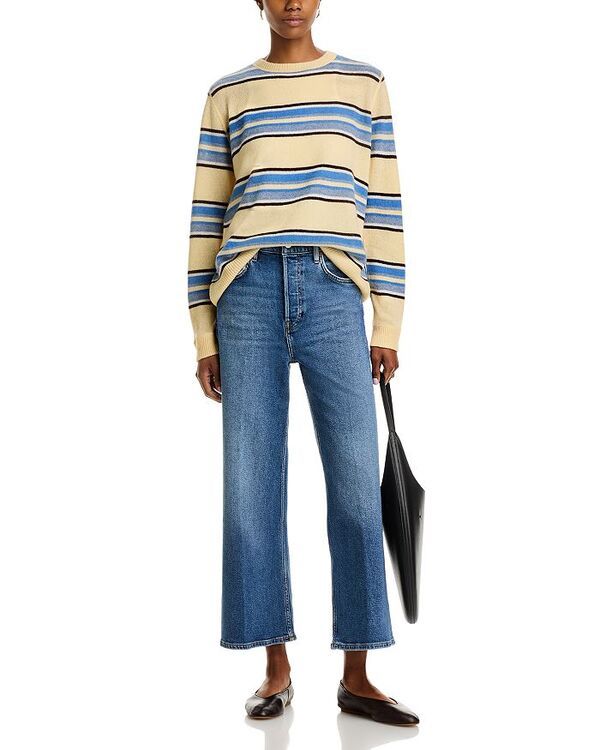 リダン レディース ボトムス デニムパンツ ワイドレッグ クロップド ジーンズ REDONE High Rise Wide Leg Cropped Jeans in Mid 70s Mid 70S
