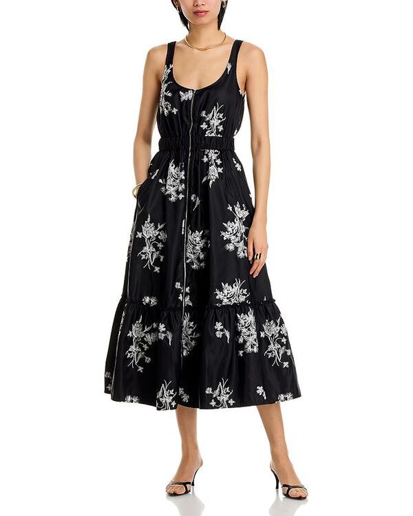 サンク セプト レディース トップス ワンピース Cinq Sept Wildflower Whimsy Vernetta Dress Black Ivory アイボリー