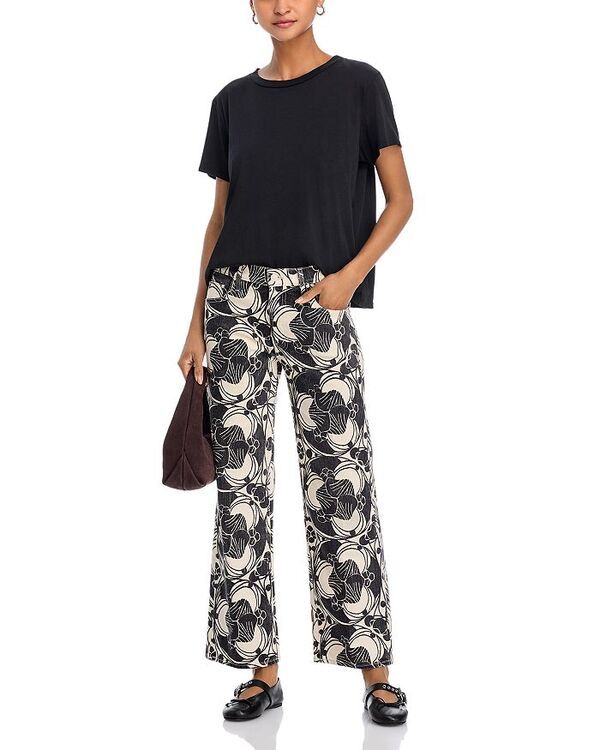 マザー レディース ボトムス デニムパンツ アンクル ジーンズ MOTHER The Mid Rise Rambler Zip Ankle Jeans in Curlycue Black And Cream Curlycue Black And Cream ク マザー レディース ボトムス デニムパンツ アンクル ジーンズ MOTHER The Mid Rise Rambler Zip Ankle Jeans in Curlycue Black And Cream Curlycue Black And Cream ク