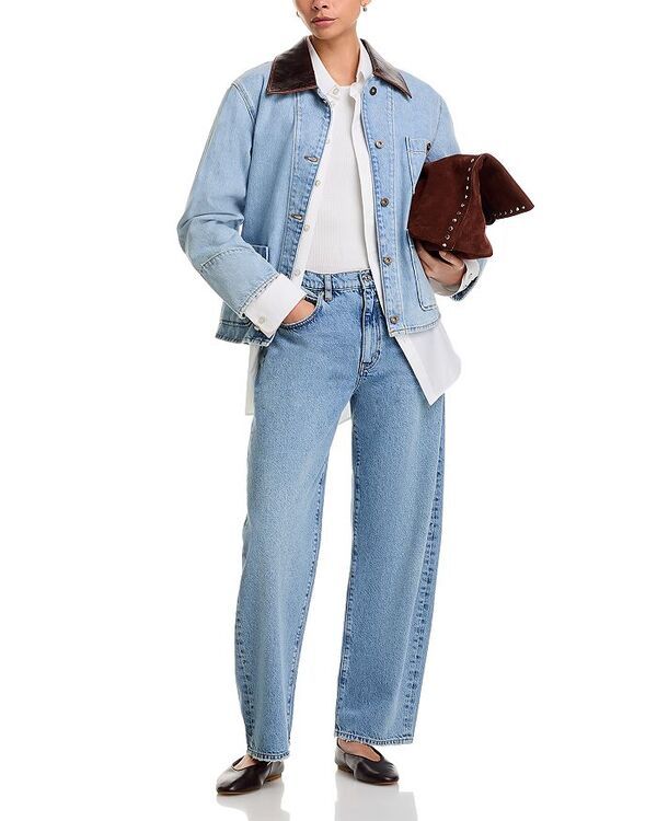 フレーム レディース ボトムス デニムパンツ ジーンズ FRAME Low Slung Barrel Jeans in Dollhouse Dollhouse