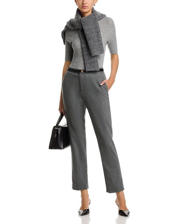 ファビアナ フィリッピ レディース ボトムス カジュアルパンツ フレア パンツ ウール アンクル Fabiana Filippi Wool Blend Flare Leg Ankle Pants Roccia